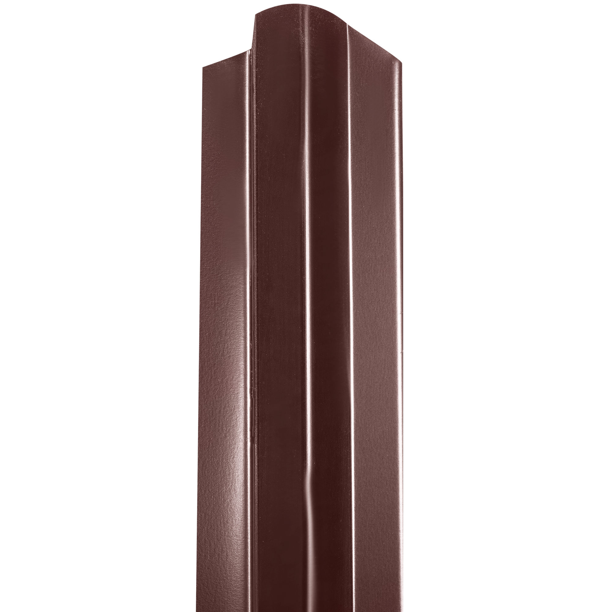 Штакетник СТ-М 100мм 1.5 м двухсторонний коричневый  –  .