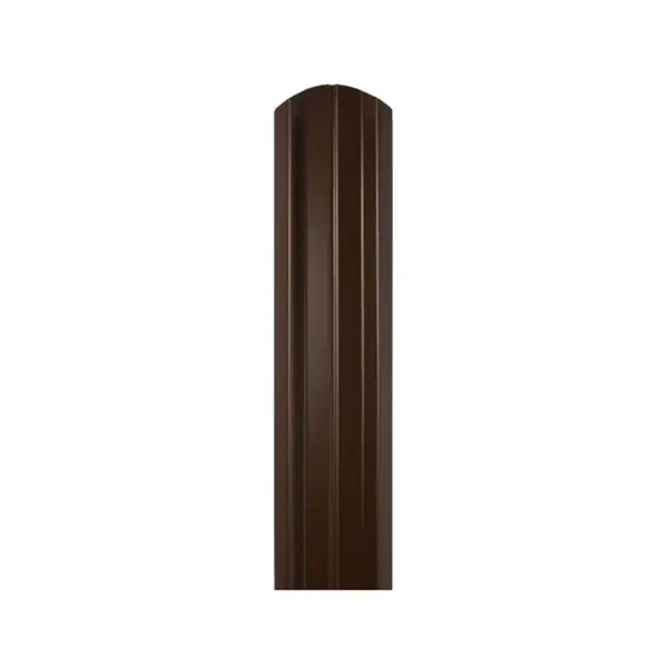 Штакетник односторонний ЭКО-М 76мм 1.8 м 8017 коричневый штакетник м 0 45 pe double 8017 фигурный 1 8 м коричневый