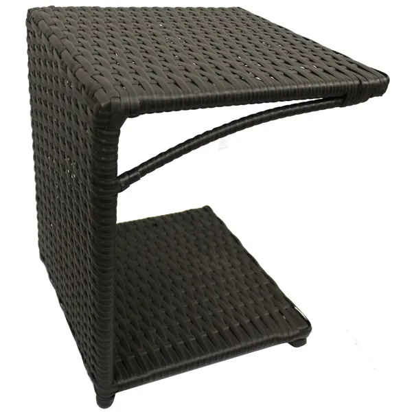 Стол для шезлонга 35x35 см коричневый пуф столик складной 38x38x43 см коричневый