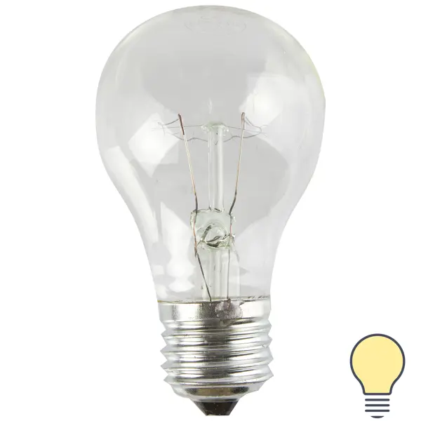 Лампа накаливания Bellight шар E27 75 Вт свет тёплый белый