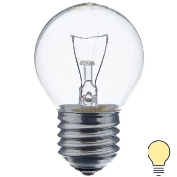 фото Лампа накаливания osram шар e27 60 вт 660 лм шар, прозрачная, свет тёплый белый