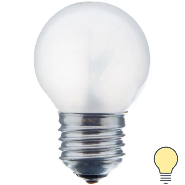 фото Лампа накаливания osram шар e27 60 вт 660 лм шар, матовая свет тёплый белый