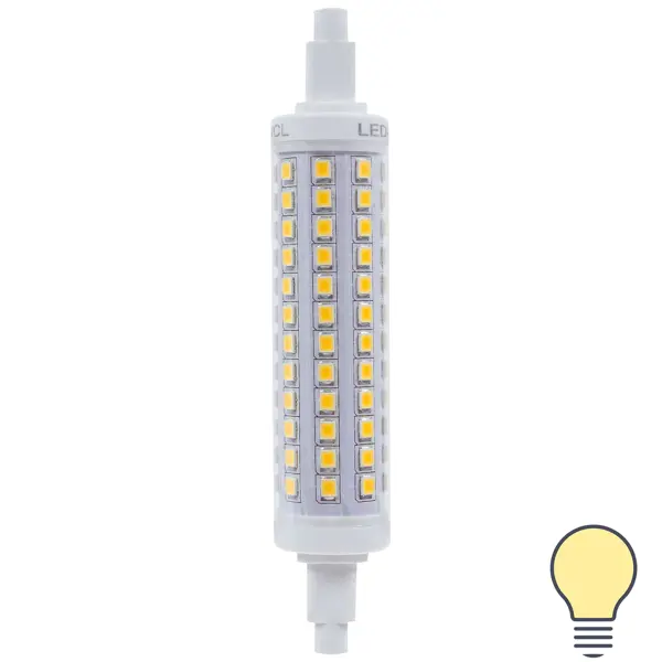 Лампа светодиодная Uniel R7s 220 В 12 Вт линейная 1100 лм, тёплый белый свет блок питания для прожекторов линейных uniel