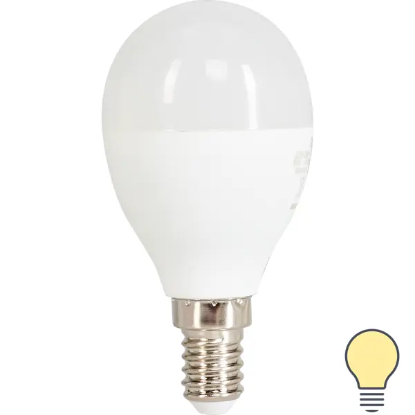 фото Лампа светодиодная osram e14 220 в 8 вт шар матовая 806 лм тёплый белый свет