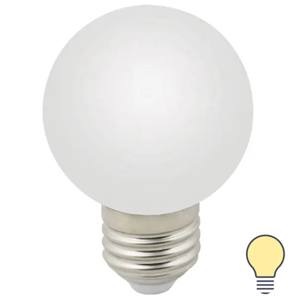 Лампа светодиодная Volpe E27 3 Вт шар белый 240 Лм тёплый белый свет