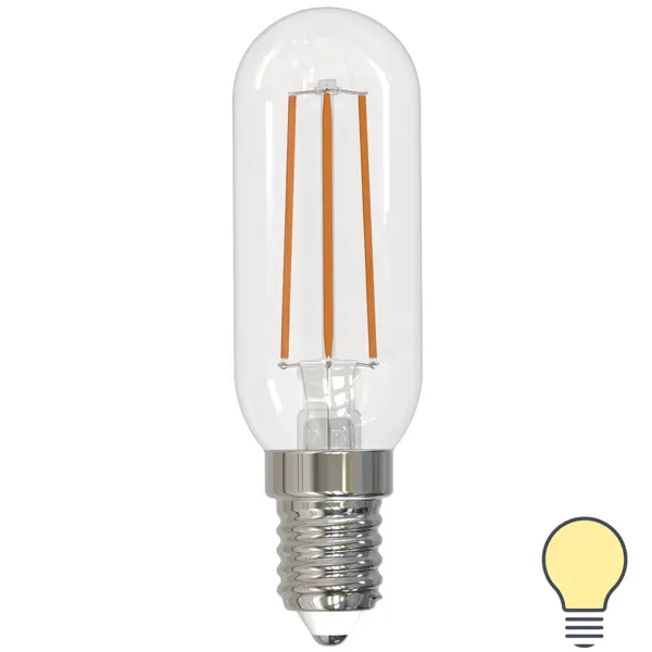 Лампа светодиодная для холодильника/вытяжки E14 230 В 5 Вт 510 лм, тёплый белый свет стекло для вытяжки maunfeld vs slide 60