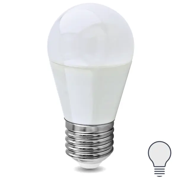 Лампа светодиодная E27 220-240 В 10 Вт шар матовая 1000 лм нейтральный белый свет