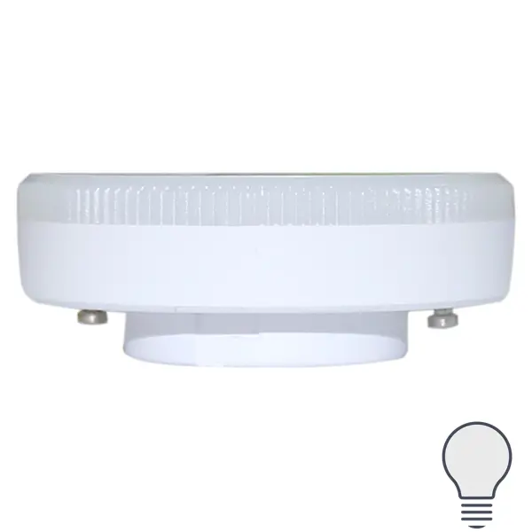 Лампа светодиодная Lexman GX53 170-250 В 7 Вт круг матовая 750 лм нейтральный белый свет удлинитель шнур lexman 1 розетка с заземлением 3х1 5 мм 3 м белый