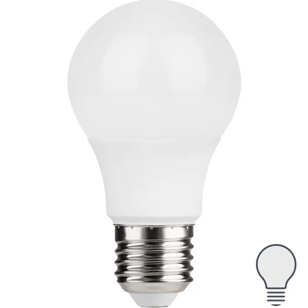 Лампа светодиодная Lexman E27 170-240 В 7 Вт груша матовая 600 лм нейтральный белый свет удлинитель шнур lexman 1 розетка с заземлением 3х1 5 мм 3 м белый