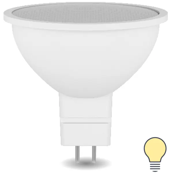 фото Лампа светодиодная gu5.3 220-240 в 8 вт спот матовая 700 лм теплый белый свет без бренда