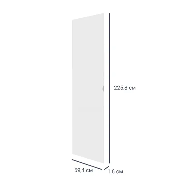 Дверь для шкафа Лион 59.4x225.8x1.6 цвет белый лак дверь для шкафа лион 59 4x225 8x1 6 дуб комано