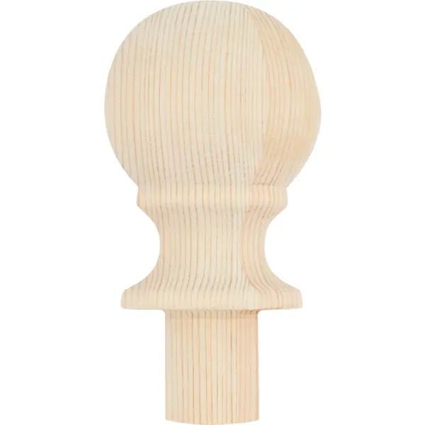 Шар для столба с ножкой сращенный хвоя сорт Экстра 80 мм круглый погонаж деревянный сращенный 15x1000 мм хвоя экстра