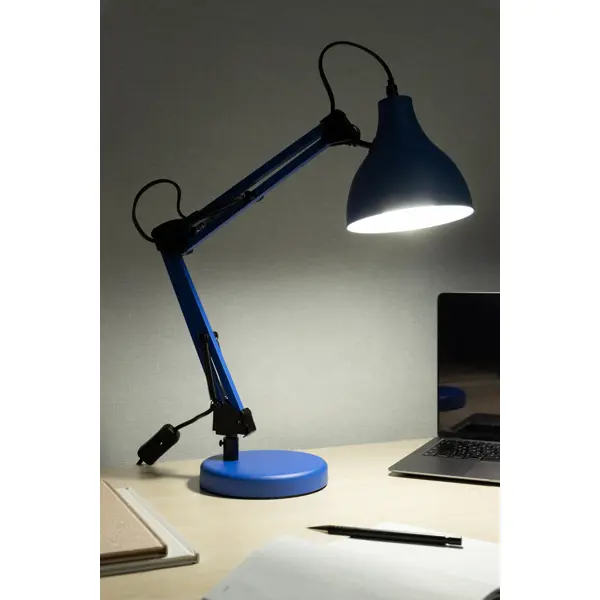 Рабочая лампа настольная Inspire Ennis цвет голубой симпатичный дизайн night light настольная лампа с дистанционным управлением