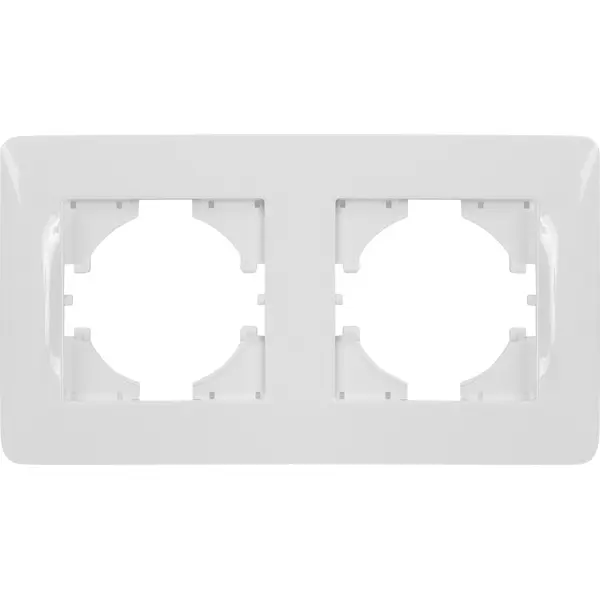 Рамка для розеток и выключателей Gusi Electric Ugra С1120-001 2 поста цвет белый