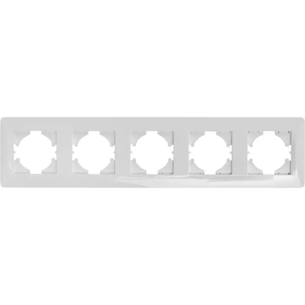Рамка для розеток и выключателей Gusi Electric Ugra С1150-001 5 постов цвет белый