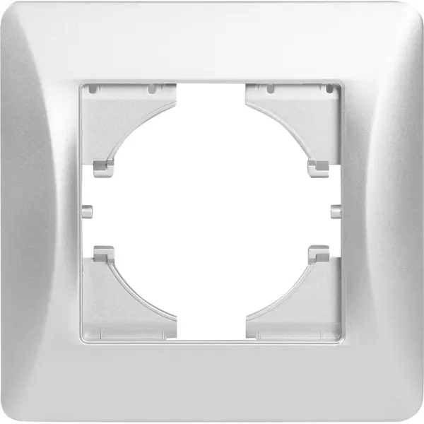 Рамка для розеток и выключателей Gusi Electric Ugra С1110-004 1 пост цвет серебро