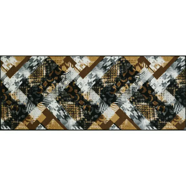 фото Коврик декоративный нейлон кристалл 80x200 см цвет коричневый ctim