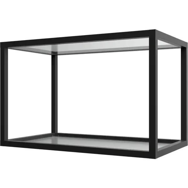 Полка-каркас для кухни 38.4x35x60 см алюминий/стекло комплект полок сиена 2 шт к шкафу низкому 1 стеклодверь стекло
