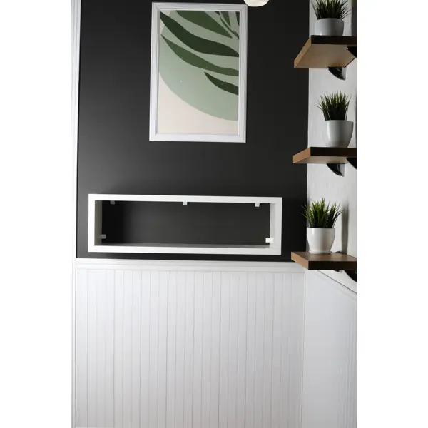 фото Комплект панелей мдф вайнскот-4 эмаль белый 920x153 мм 1.3 м² стильный дом
