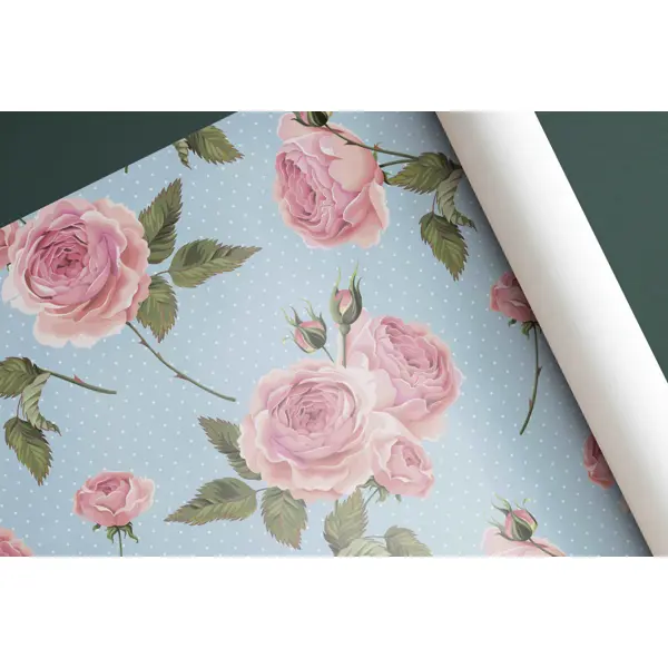 фото Упаковочная бумага «летние розы» 100x70 см симфония