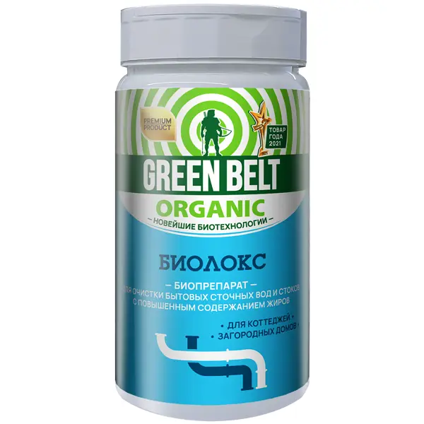 Биопрепарат GreenBelt для очистки бытовых сточных вод 180 гр средство для очистки от масел и смазки green industry