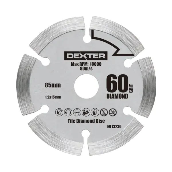 Диск алмазный по камню сегментированный Dexter, 85x15 мм диск алмазный по камню сегментированный dexter 85x15 мм