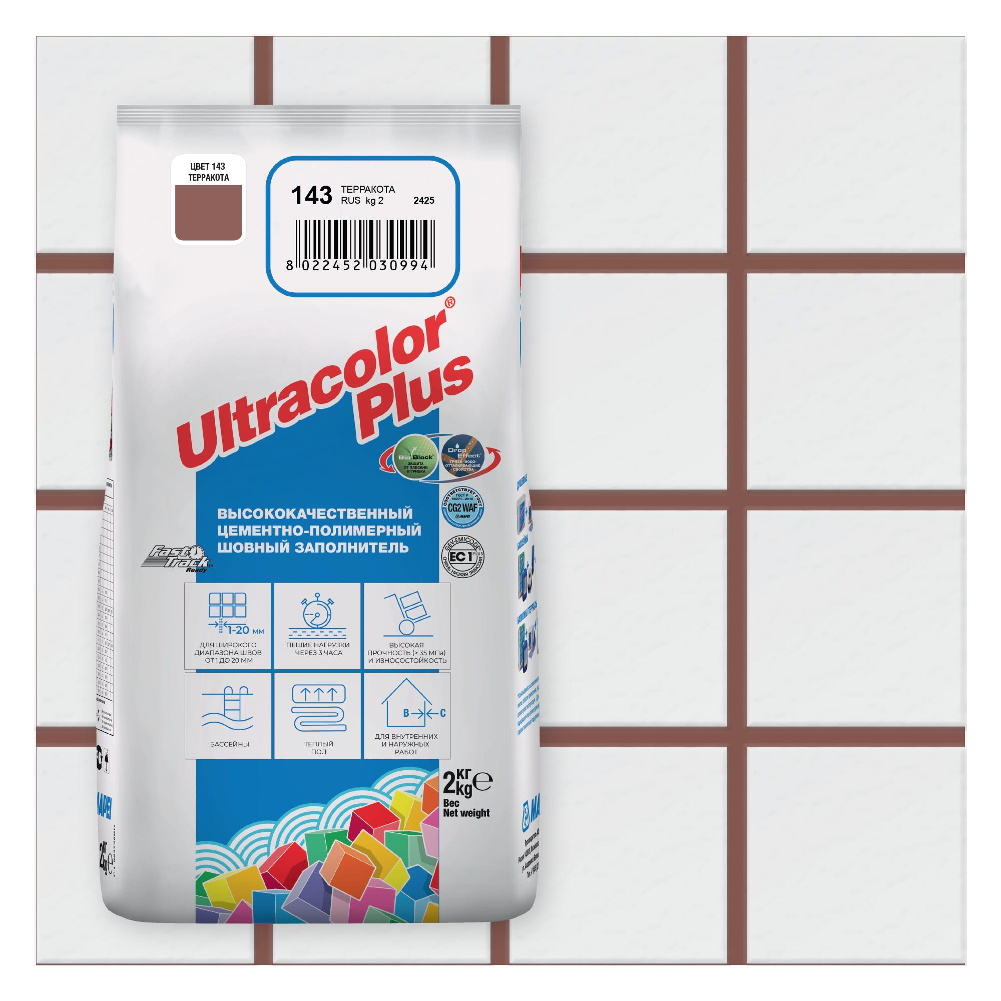 Затирка Mapei Ultracolor Plus 143 Терракота, 2 кг ✳️ купить по цене 822  ₽/шт. в Уфе с доставкой в интернет-магазине Леруа Мерлен