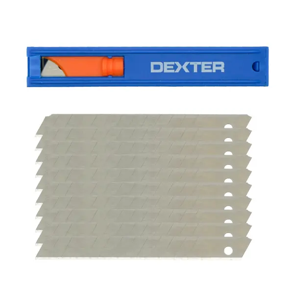 Лезвие универсальное Dexter 9 мм, 10 шт. лезвие для роликового ножа dexter 45 мм 5 шт
