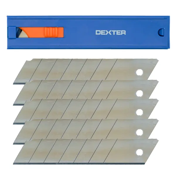 Лезвие универсальное Dexter 25 мм, 5 шт. лезвие для роликового ножа dexter 45 мм 5 шт