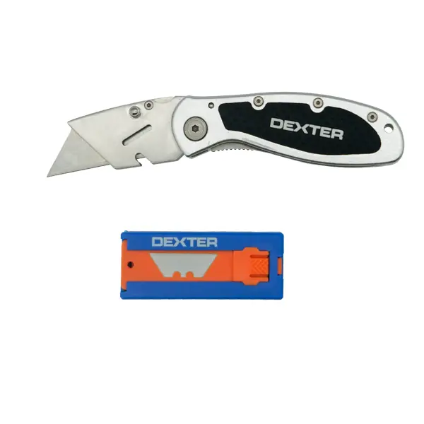 Нож складной Dexter трапециевидный 19 мм нож складной dexter 2в1 трапециевидный и перочинный 19 мм