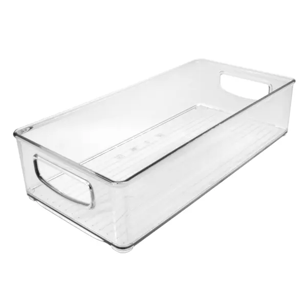 Емкость для холодильника 1 отсек Delinia LM 15.2x7.5x31.23 см пластик цвет прозрачный контейнер для хранения delinia id 10x30x6 7 см пластик белый