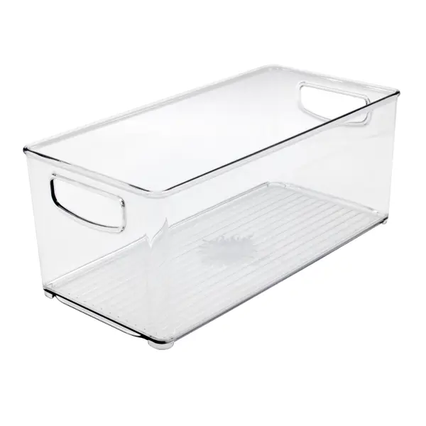 Емкость для холодильника 1 отсек Delinia LM 15.2x12.7x31.23 см пластик цвет прозрачный контейнер для заморозки продуктов delinia 0 5 л пластик прозрачный 3 шт