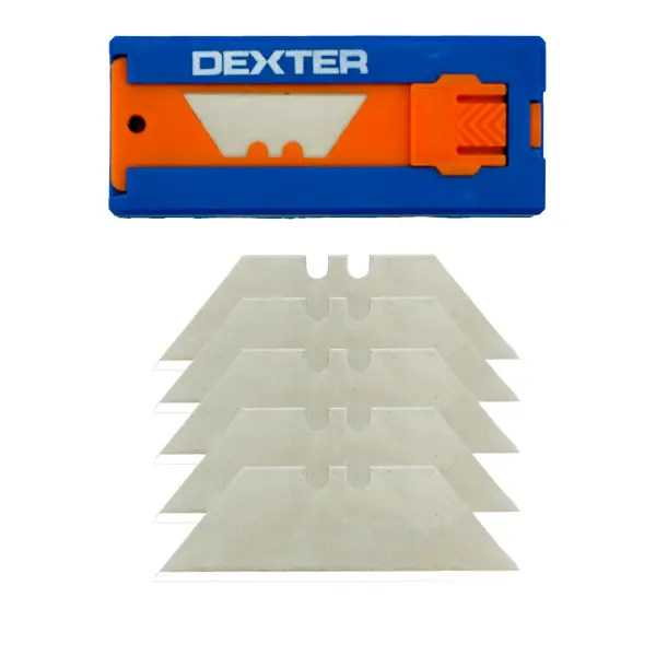 Лезвие трапециевидное Dexter 316-00465 19 мм, 5 шт. нож универсальный kraftool grand 24 с автостопом трапециевидное лезвие а24 09241