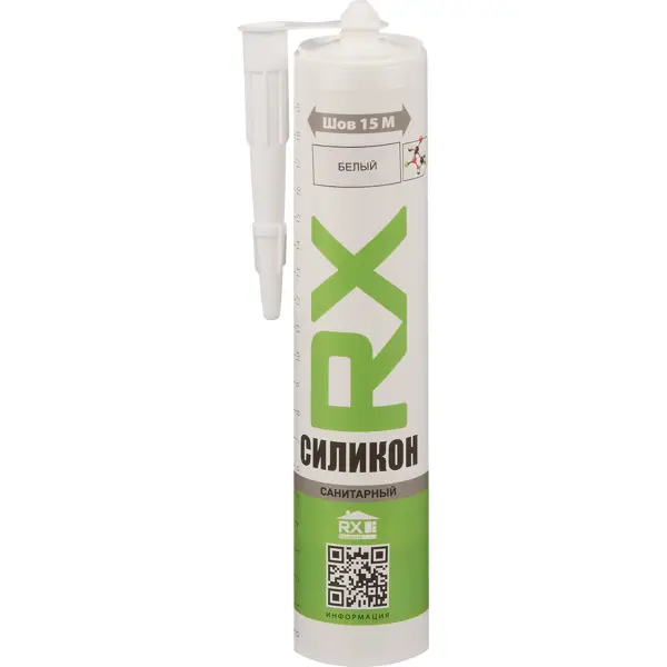 Герметик силиконовый Rx formula санитарный белый 280 мл уксусный силиконовый санитарный герметик phg