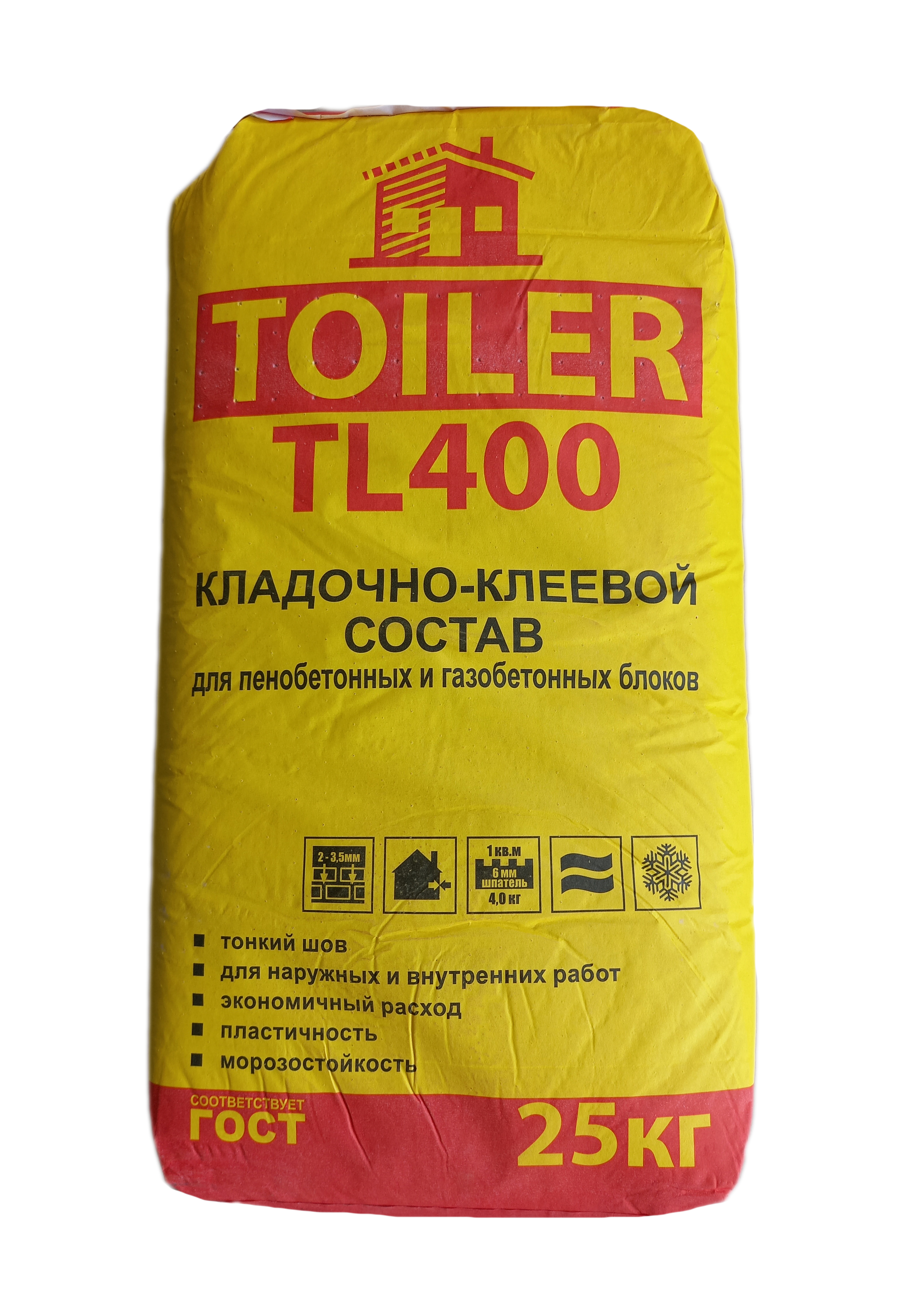 Клей для блоков Toiler TL400 25 кг ✳️ купить по цене 263 ₽/шт. в  Ростове-на-Дону с доставкой в интернет-магазине Леруа Мерлен