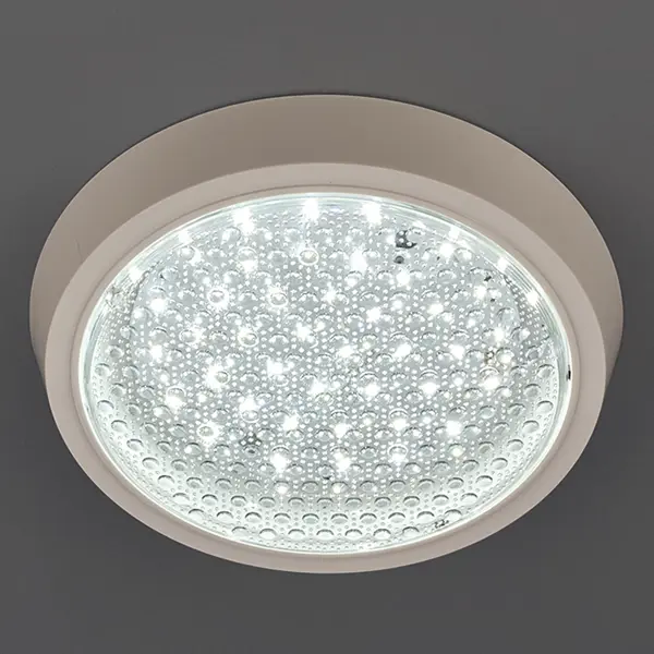 Светильник настенно-потолочный светодиодный Семь огней Лусон 15 Вт 1485 Лм 7 м², холодный белый свет, цвет белый