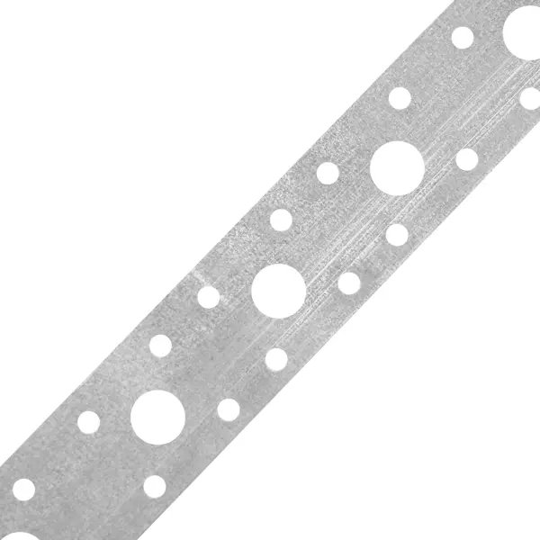 Перфорированная лента прямая LP 25x0.8 25 м оцинкованная сталь цвет серый перфорированная прямая лента starfix