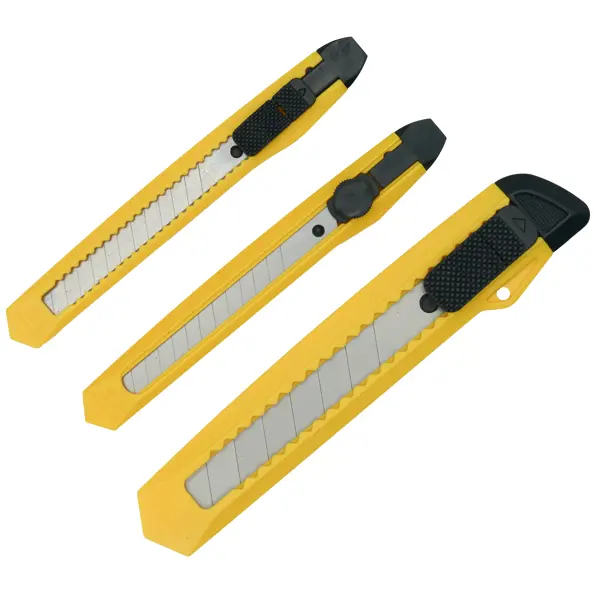 Набор ножей 9 мм, 3 шт. набор пилок для лобзика по дереву практика про 640 483 7 типов 10 шт кассета