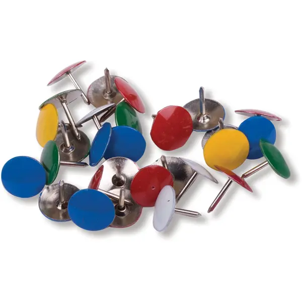 Кнопки канцелярские 10 мм цвет разноцветный 50 шт. никелированные канцелярские кнопки dolce costo