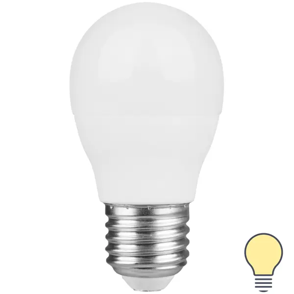 Лампа светодиодная Osram Р45 E27 220-240 В 7 Вт груша матовая 560 лм теплый белый свет