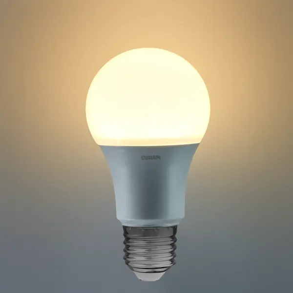 фото Лампа светодиодная osram а60 e27 220-240 в 8.5 вт груша матовая 800 лм, теплый белый свет