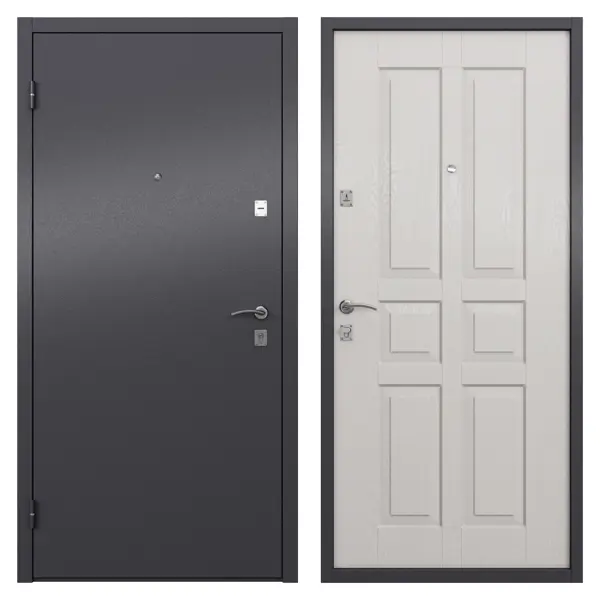 Дверь входная металлическая Альта Фина 860 см левая цвет белый