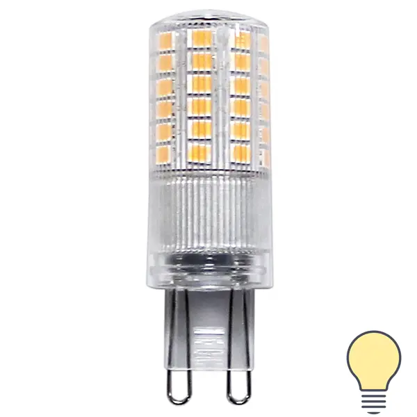 Лампа светодиодная Lexman G9 170-240 В 4 Вт капсула прозрачная 400 лм теплый белый свет адресник капсула под записку