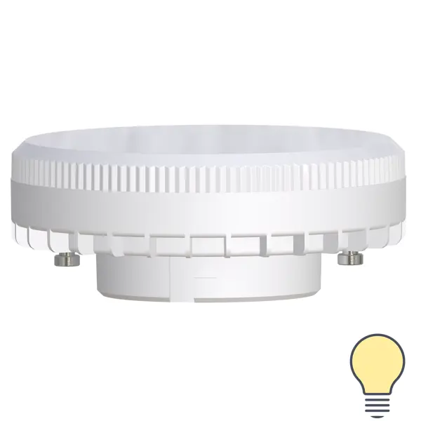 Лампа светодиодная Lexman GX53 170-240 В 11 Вт круг матовая 1100 лм теплый белый свет тумба под тв 1100 × 480 × 520 мм карамель белый