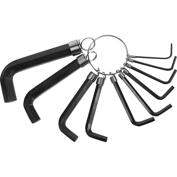 Набор ключей имбусовых шестигранных Sparta 112665 1.5-10 мм, 10 предметов набор инструментов слесарно монтажный sparta 25 предметов
