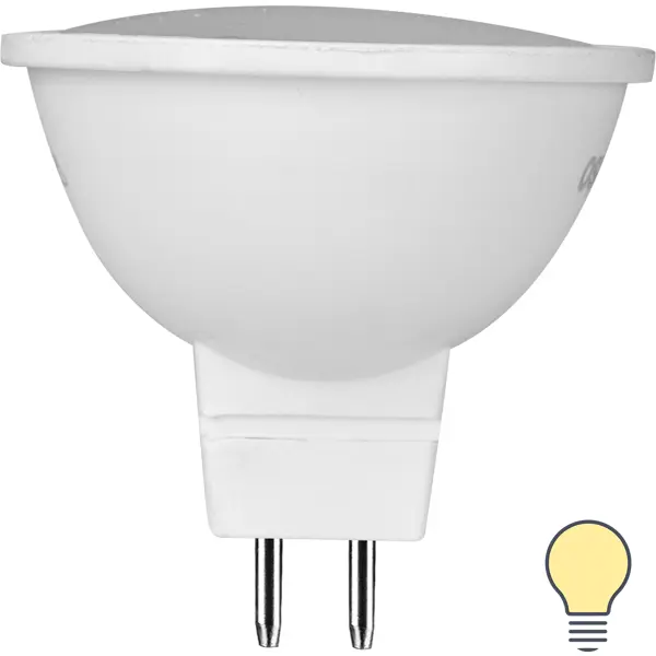 фото Лампа светодиодная osram gu5.3 220-240 в 5 вт спот матовая 400 лм тёплый белый свет