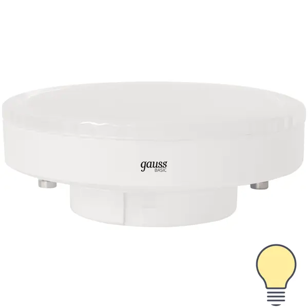 Лампа светодиодная Gauss GX53 170-240 В 14.5 Вт круг матовая 1100 лм теплый белый свет фен valera premium 1100 1100 вт белый