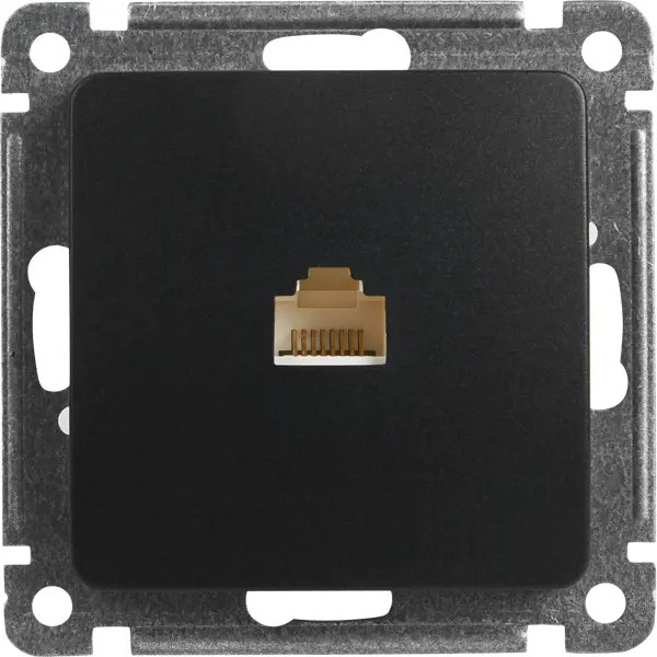 Розетка компьютерная встраиваемая Hegel РСК-400-08 цвет черный распределительная коробка открытая hegel 150×73×110 мм 8 вводов ip65 цвет серый
