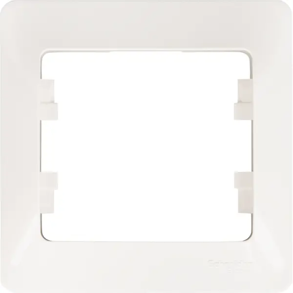Рамка для розеток и выключателей Schneider Electric Glossa 1 пост одинарная цвет молочный одинарная рамка retrika