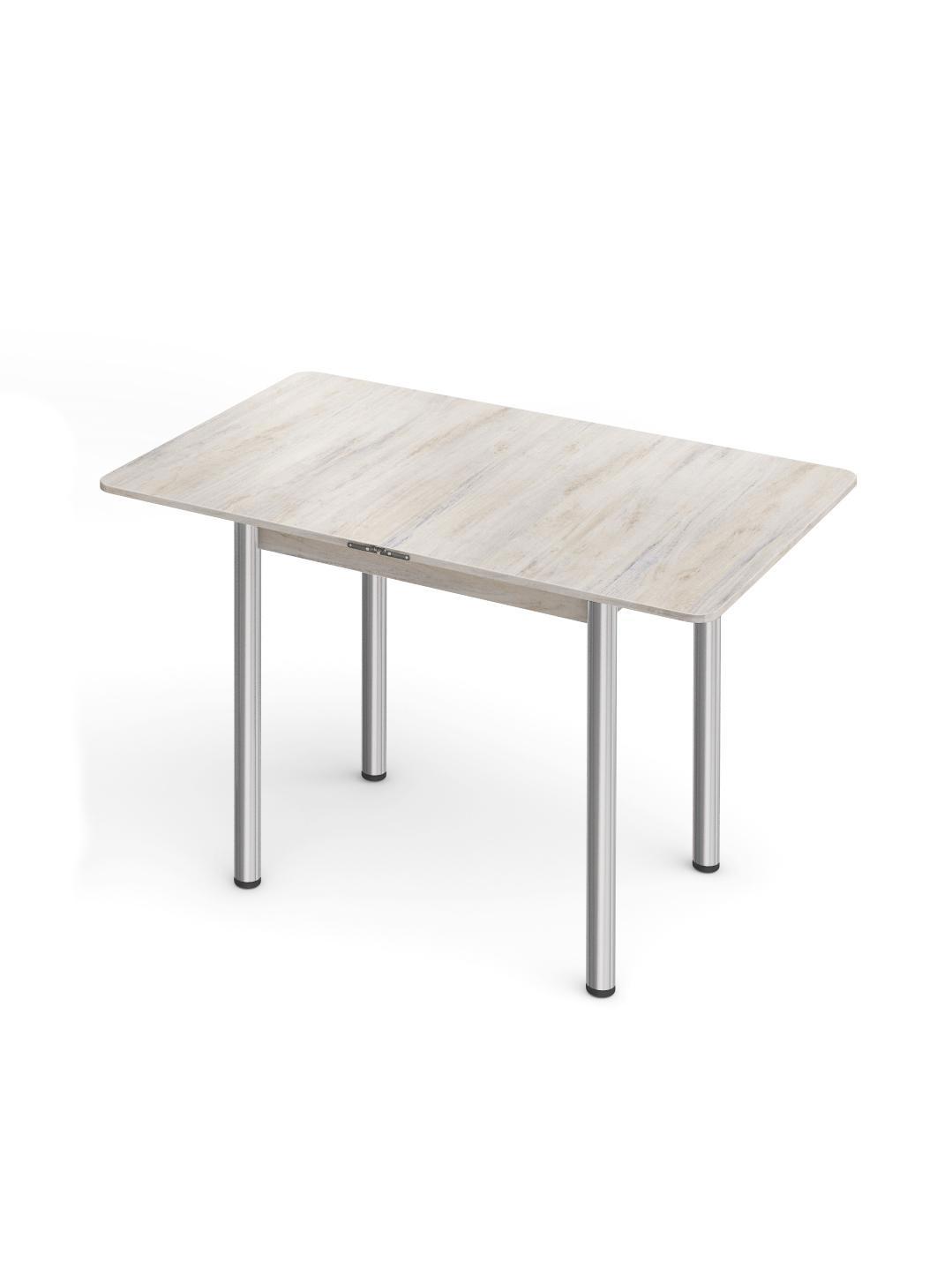 Стол кухонный раскладной Кеа прямоугольник 58x77x76 см ЛДСП цвет серое .